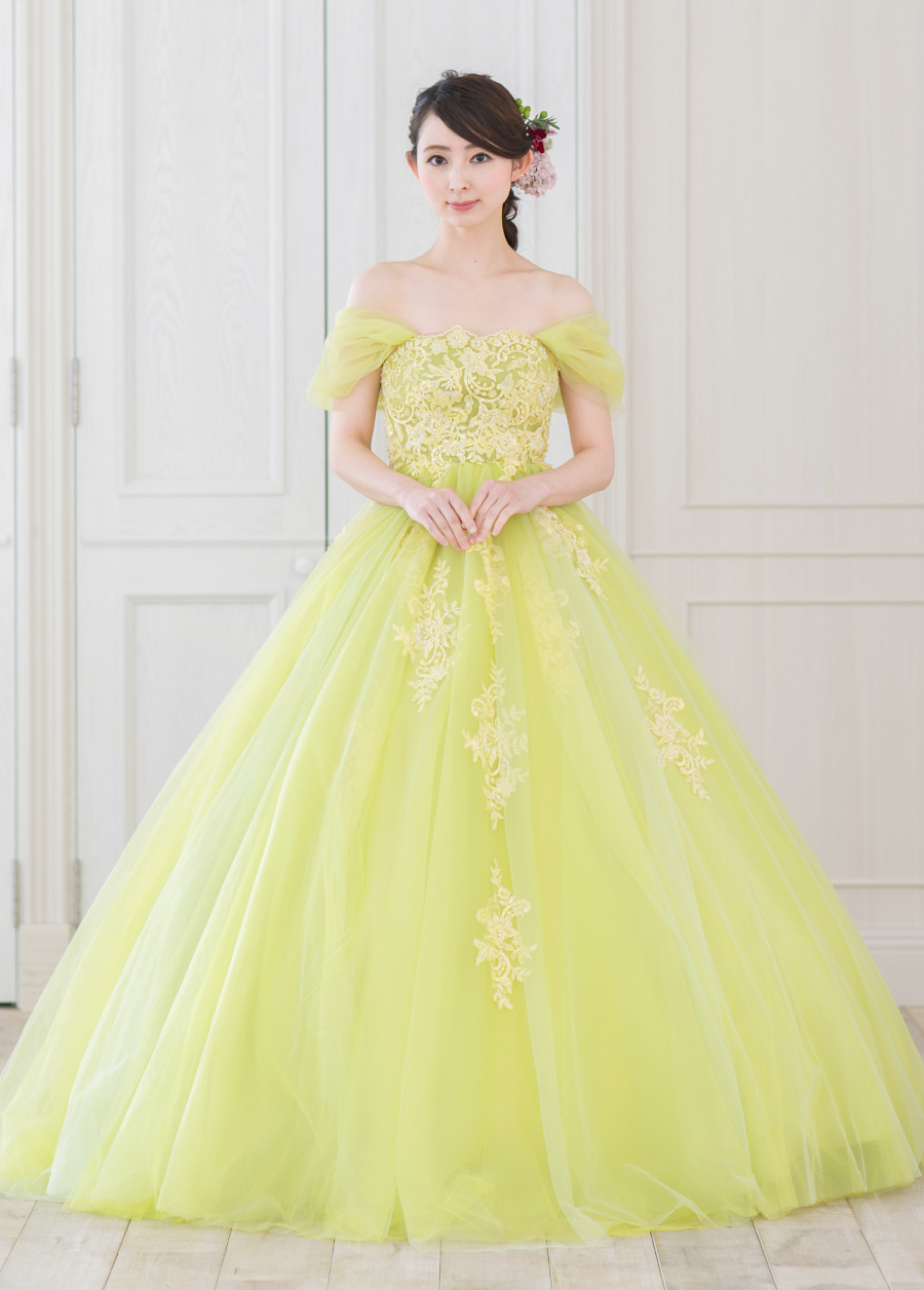 Female Teenager Wearing Her Yellow Ball Gown · Free Stock Photo